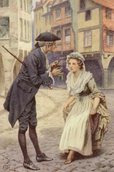 Ilustração para uma viagem sentimental por Laurence Sterne de Everard Hopkins