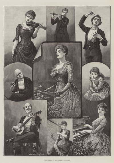 Artistas em um concerto amador de Everard Hopkins