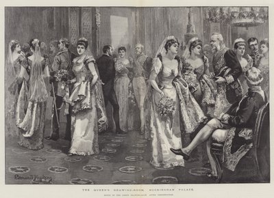 Salão da Rainha, Palácio de Buckingham, Cena na Sala Verde depois da Apresentação de Everard Hopkins