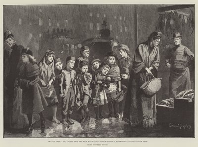 O que sobrou; ou, migalhas da mesa do homem rico, esboço fora de uma peixaria e loja de Poulterer de Everard Hopkins