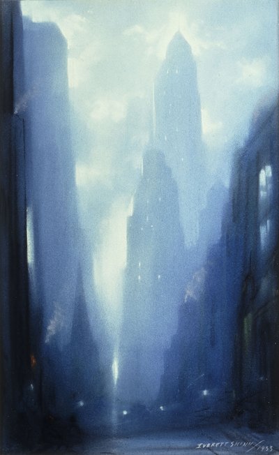 Nova Iorque à noite de Everett Shinn