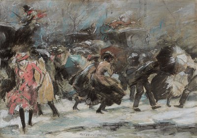 Tempestade de neve na Broadway de Everett Shinn