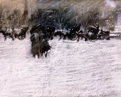 O parque no inverno de Everett Shinn