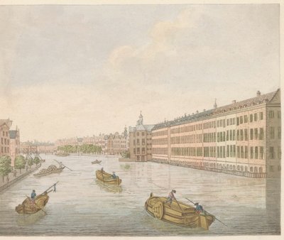 Vista do Binnen-Amstel, cerca de 1810-1813 Vue du Blaauwe-Brug, prêmio de l