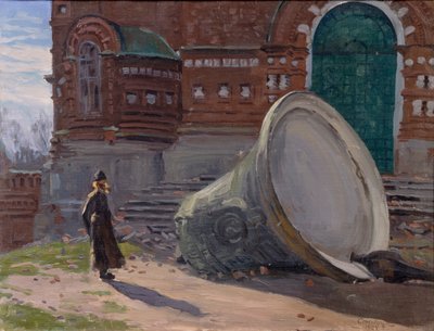A ruína dos sinos da igreja, 1924 de Evgeni Ivanovich Stolitsa