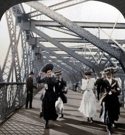 O passeio, ponte de Williamsburg, Nova York, EUA, c1900s de Excelsior Stereoscopic Tours