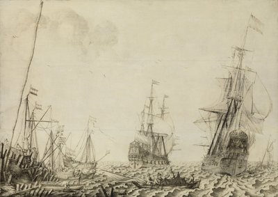 Navios perto de um porto de Experiens Sillemans