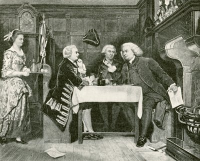 Johnson, Goldsmith e Boswell na Taverna Mitre de Eyre Crowe