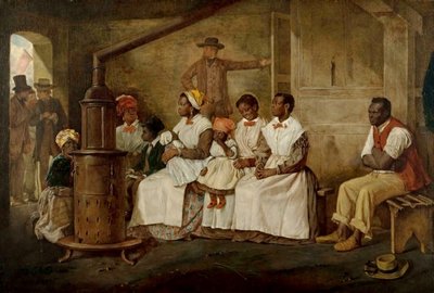 Escravos à espera de serem vendidos, Richmond, Virgínia de Eyre Crowe