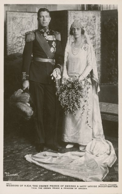 Casamento do príncipe Gustaf Adolf da Suécia e Lady Louise Mountbatten, 1923 de F.A Swaine