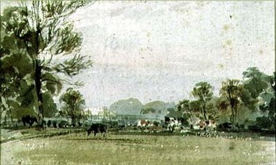 Vista, de, parque hyde, 19º cenury de F.J. Collignon