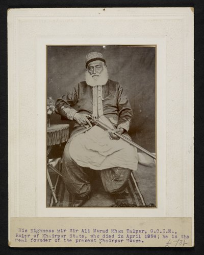 Sir Mir Ali Murad Khan Taipur III, governante do estado de Khaipur de F.L. Wadhumal