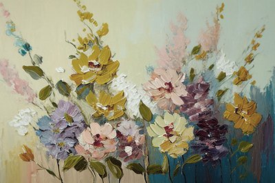 Representação abstrata de rosas vintage, impressões de arte de parede, decoração de quarto de F. Abderrahim