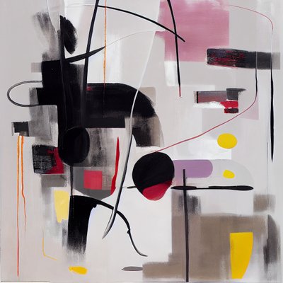 Pintura quadrada abstrata, decoração de sala de estar, impressões de arte em tela de F. Abderrahim