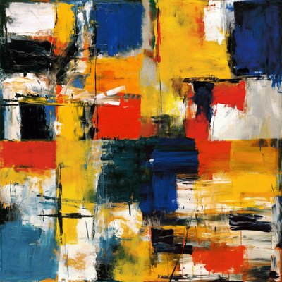 Fundo colorido abstrato, Pintura a óleo, decoração de quarto, impressões de arte de parede de F. Abderrahim