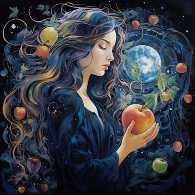 Sabbath Queen Divine Bride, glória da lua, Impressões murais abstractas surreais de F. Abderrahim