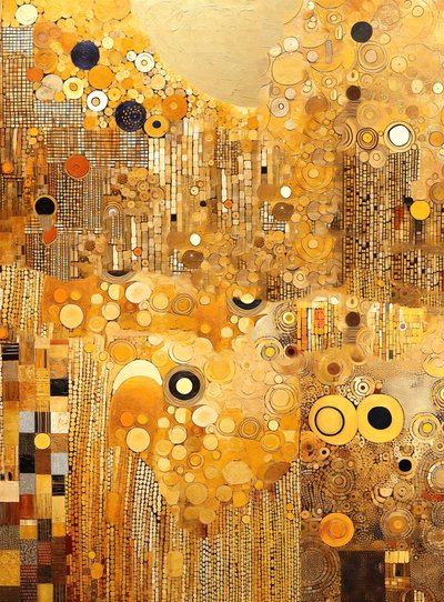Fundo dourado abstrato vertical, impressões de belas artes de F. Abderrahim
