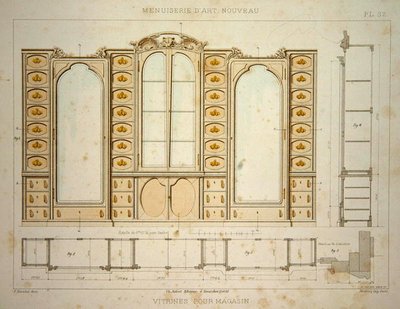 Design para um expositor de loja, ilustração da 