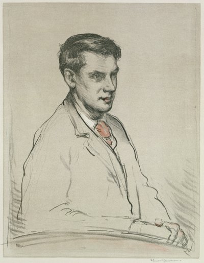 Retrato de Alfred Orage (lápis e aguarela sobre papel) de F. Ernest Jackson