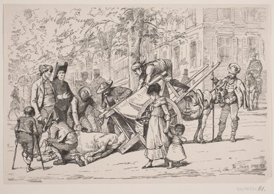 Cena de rua de Madrid de F. Hendriksen