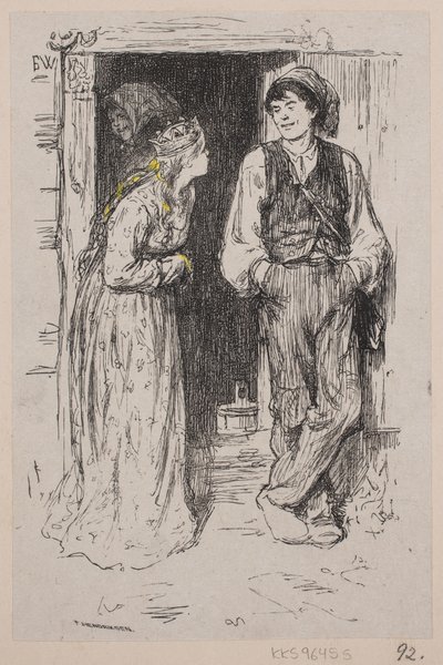 Ilustração para "Cinderela que fez a princesa mentir" de F. Hendriksen