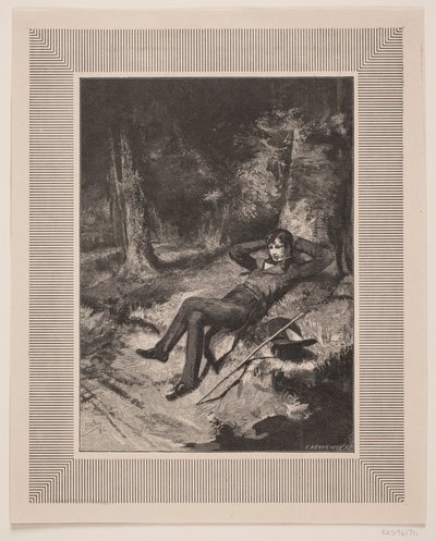 Ilustração para C. Hauch, "The Beloved" de F. Hendriksen