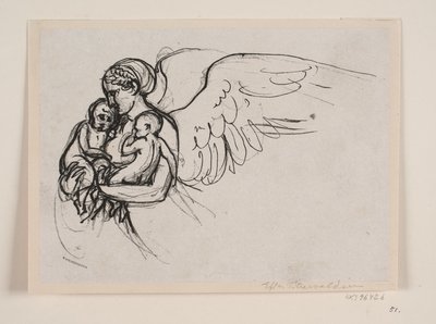Rascunho para alívio de Thorvaldsen, "A Noite" de F. Hendriksen