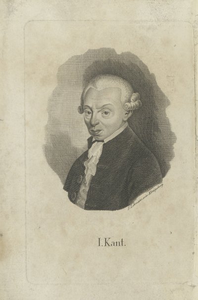 Retrato de Immanuel Kant 1724-1804, ca 1820. de F. L. Lehmann