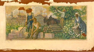 Abundance of Today (estudo mural, Clarksville, Correios do Tennessee) de F. Luis Mora