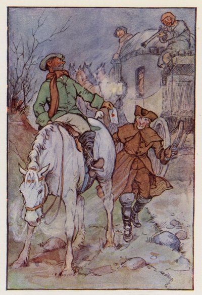 Ilustração para Um Conto de Duas Cidades de Charles Dickens (litografia a cores) de F. M. B. Blaikie