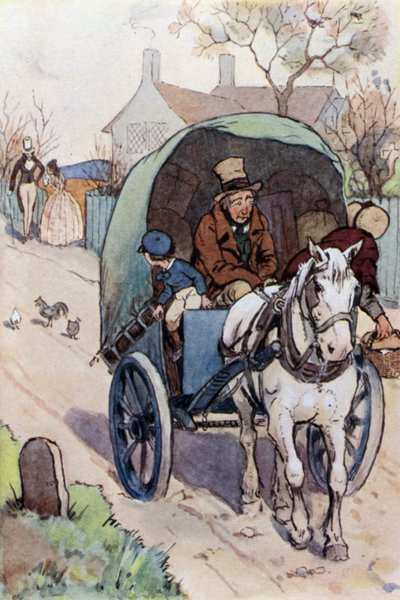 Ilustração para David Copperfield (cor litho) de F. M. B. Blaikie
