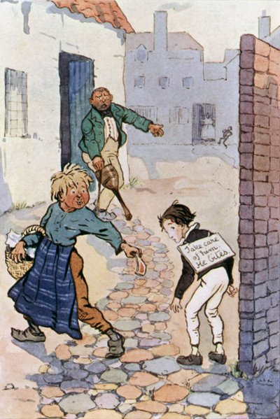 Ilustração para David Copperfield (cor litho) de F. M. B. Blaikie