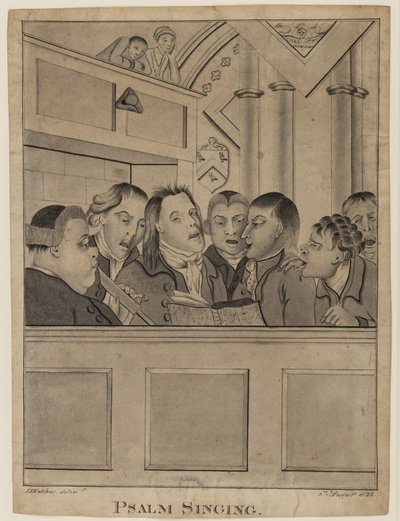 Salmos Cantando, 9 de agosto de 1822 (caneta, pincel e tinta no papel) de F. P. Fulcher