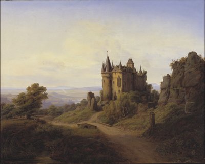 Castelo de Büresheim no rio Eifel de F. Sødring