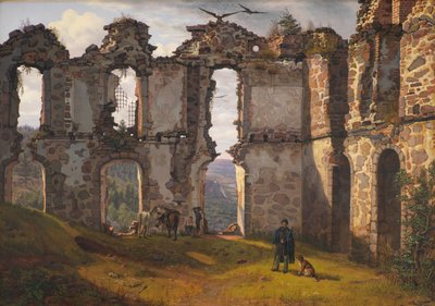 As ruínas de Brahehus perto de Jönköping, Suécia de F. Sødring