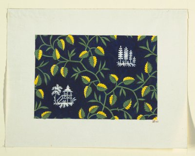 Design floral para tecidos impressos de Fabrique de Fazy aux Bergues