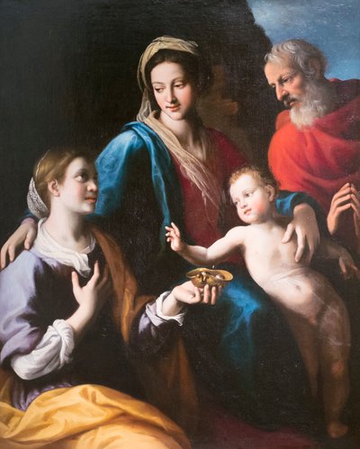 Nossa Senhora com criança, São José e Santa Lúcia de Fabrizio Santafede