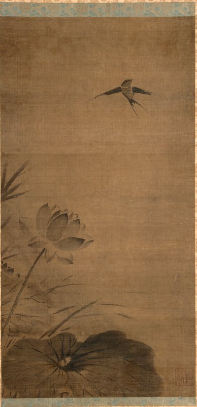 Andorinha e Lotus, meados dos anos 1200. de Fachang Muqi