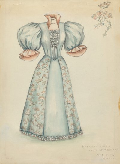 Vestido de brocado de Fanchon Larzelere
