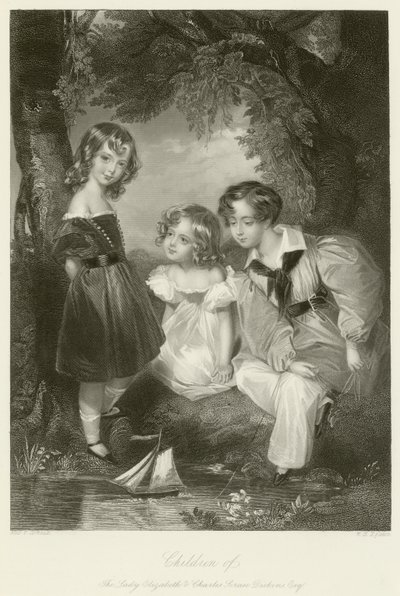 Filhos da Senhora Elizabeth e Charles Scrase Dickens de Fanny Corbaux