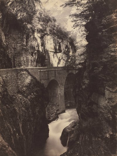 Caminho para Eaux-Chaudes, Pirineus reto, c. 1855 de Farnham Maxwell Lyte