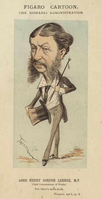 Lorde Henry Gordon-Lennox, político conservador britânico e ministro do governo na administração de Benjamin Disraeli (cor litho) de Faustin (b.1847)