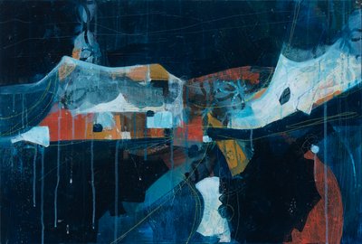 The Downs Are Calling, 2018 (acrílico sobre tela) de Faye Bridgwater