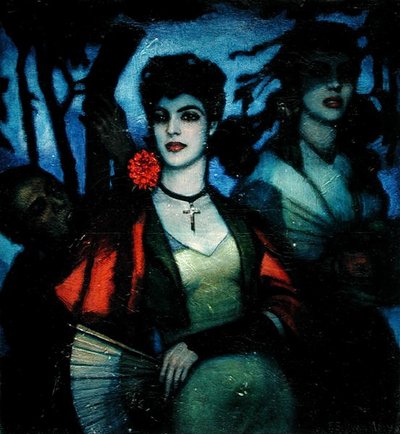 Oeillets Rouges (Cravos Vermelhos) (óleo sobre tela) de Federico Armando Beltran Masses