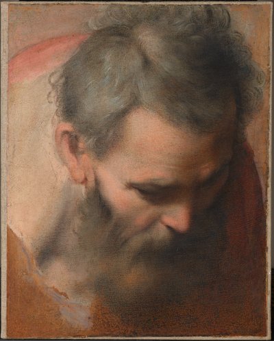 Estudo da cabeça de São José de Federico Barocci
