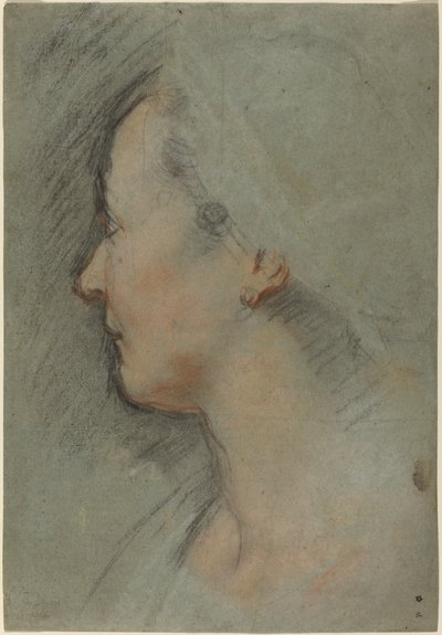 Cabeça de uma mulher de Federico Barocci
