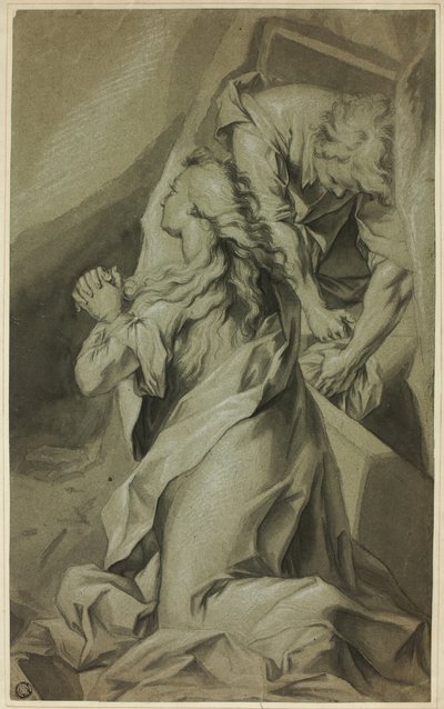 Madalena ajoelhada e atendente do túmulo de Federico Barocci