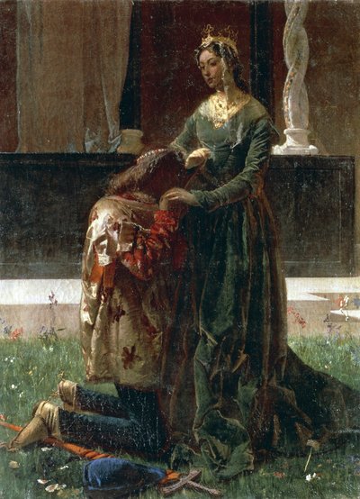 O amor do poeta, Sordello e Cunizza de Federico Faruffini