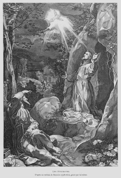 São Francisco de Assis recebendo seus estigmas de Federico Fiori (after) Barocci or Baroccio