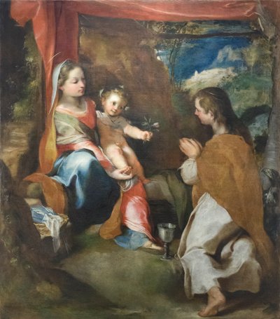 Madona com o Menino e São João Evangelista, c.1565 (óleo sobre tela) de Federico Fiori Barocci or Baroccio
